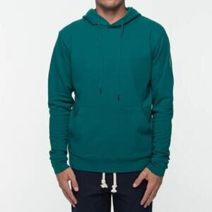 PARALLEL X LEAGUE Emerald Green French Terry Cruz Hoodie Kangaroo Pocket Cozy